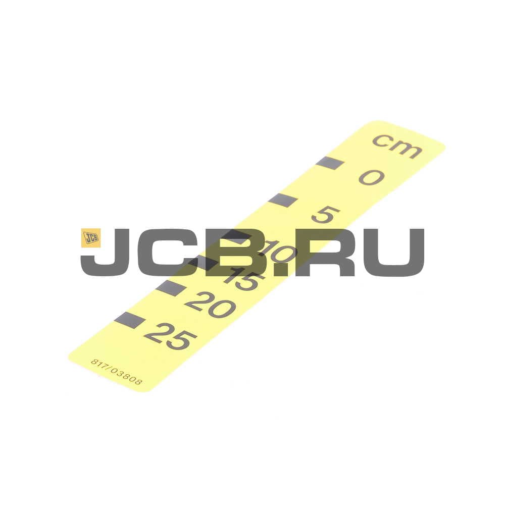 Наклейка Индикатор открытия челюсти ковша JCB 817/03808