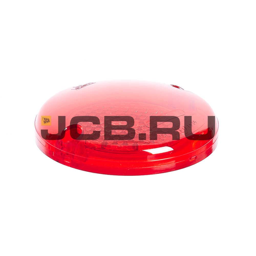 Стекло фонаря (красное) JCB 332/T0654