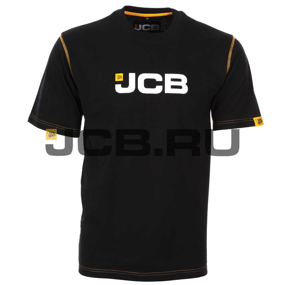 Футболка черная, 100% хлопок, (S) JCB JCB1267S