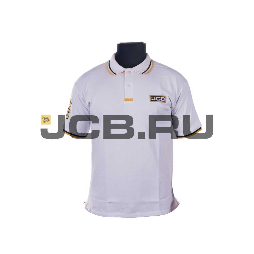 Футболка-поло, цвет белый, (XXXL) JCB JCB1891XXXL