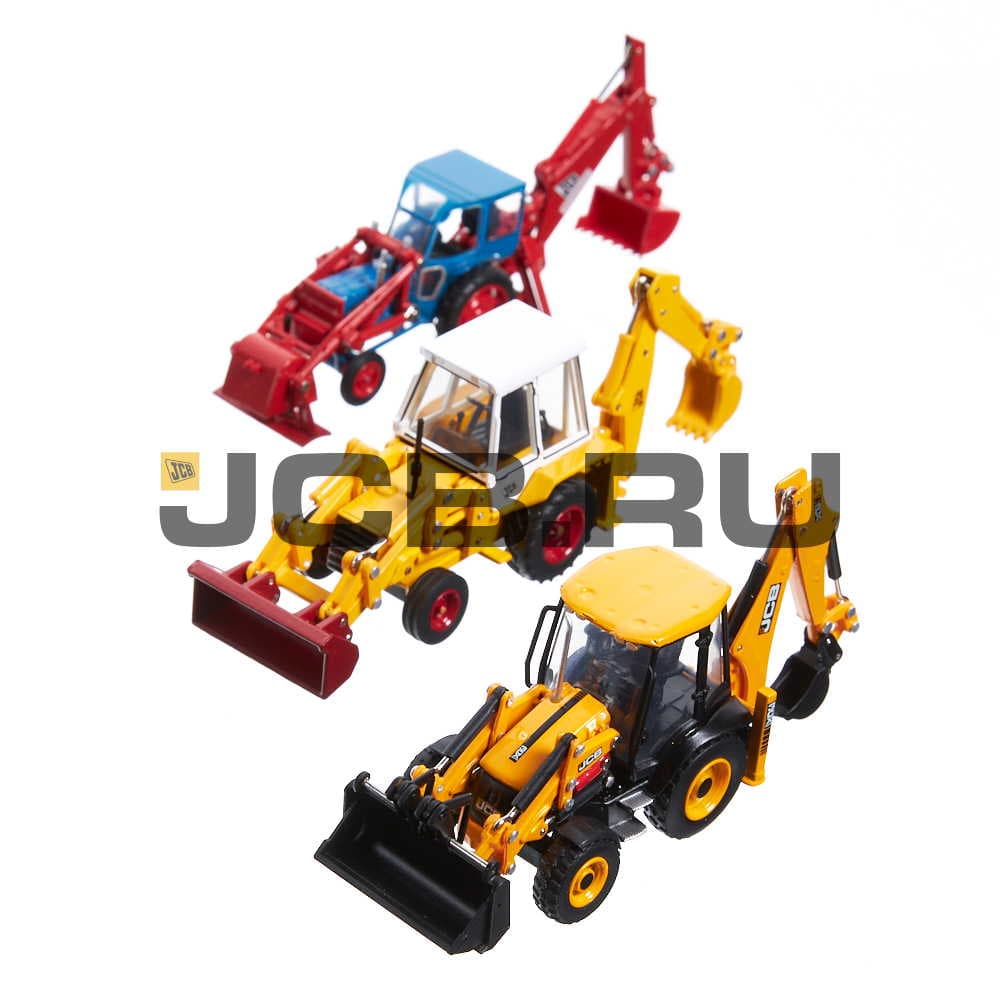 Комплект моделей 3CX (3 шт.), 1:76 JCB JCB3093