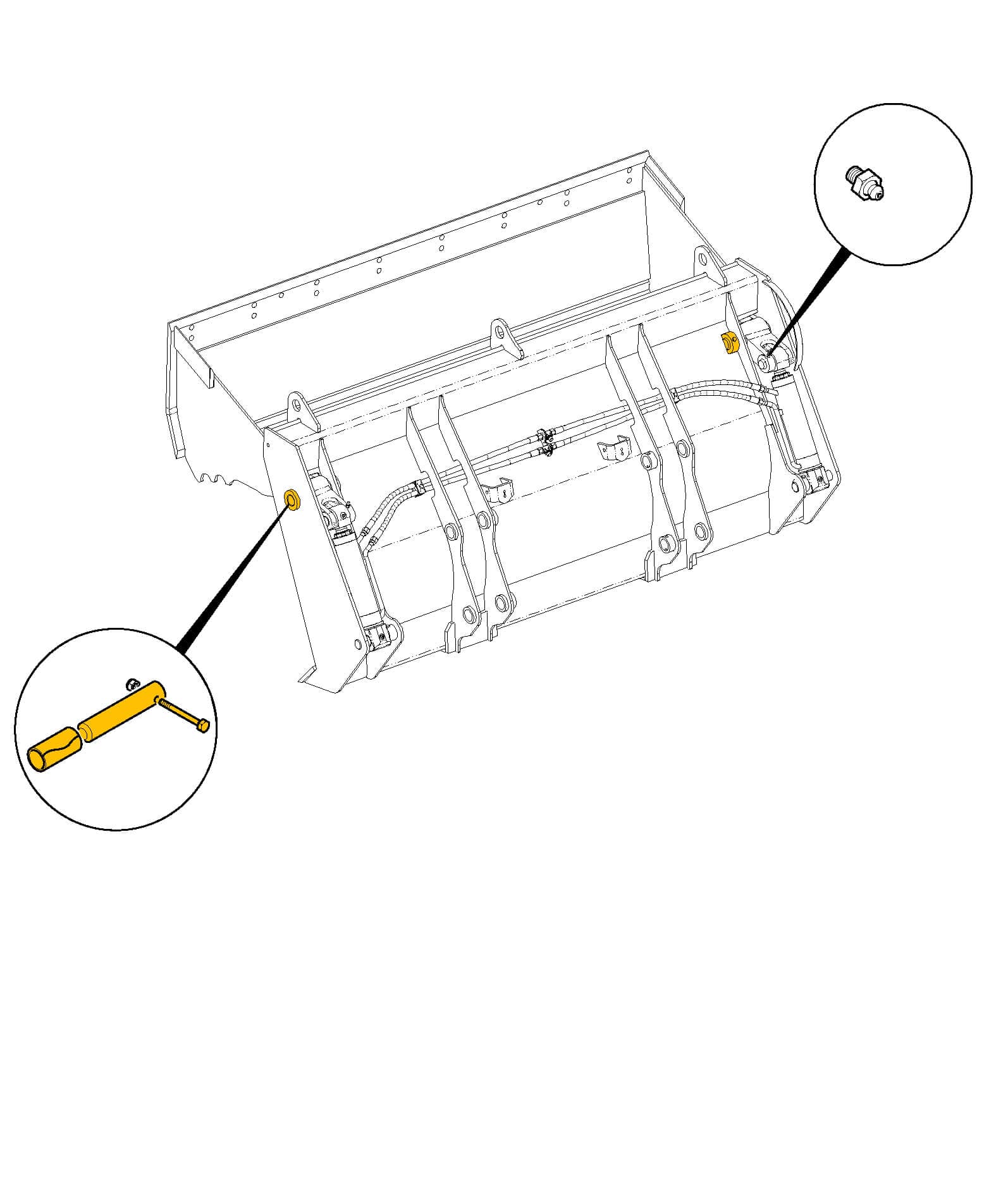 Крепление челюсти фронтального ковша